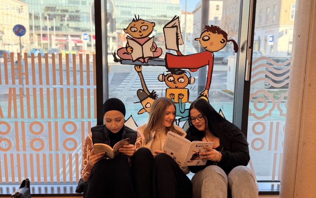 Besuch der 1BS in der Bücherei Neues Landgut